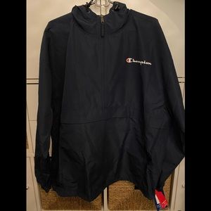 Navy blue Champion packable jacket